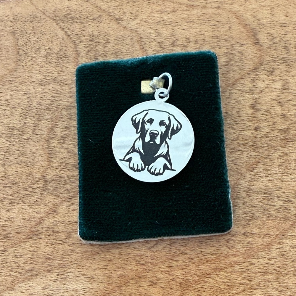 Sterling silver dog charm